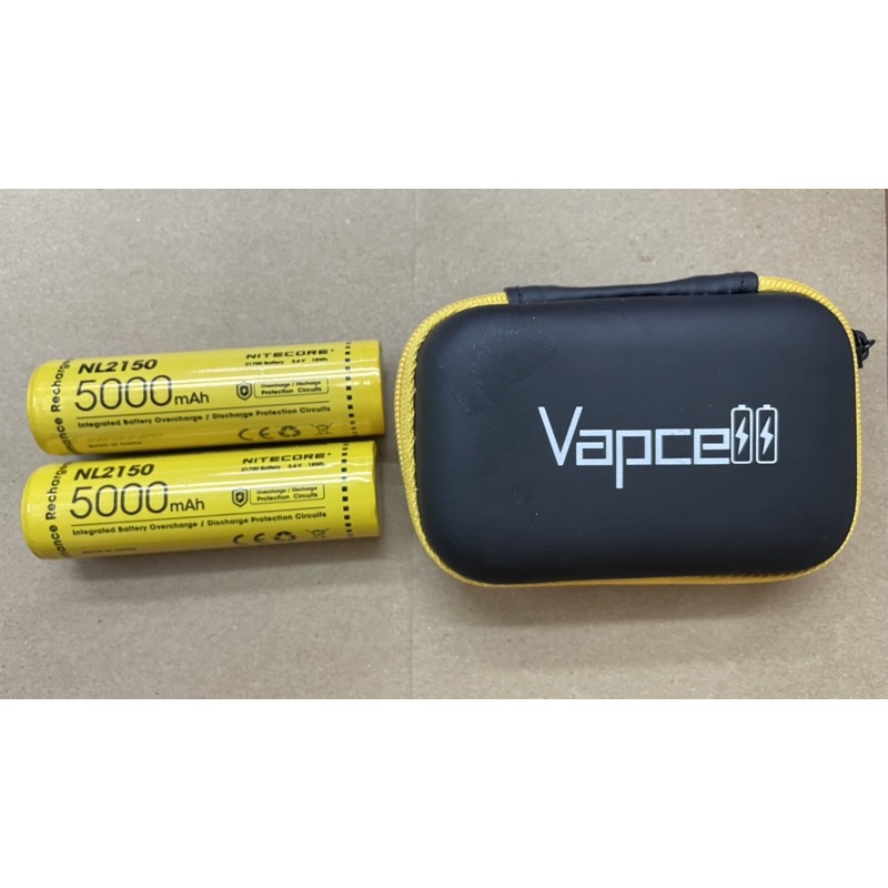 ถ่านชาร์จ Nitecore NL2150 (21700 battery) 5000 mAh 3.6V ของแท้ ชุด 2 ก้อน แถมกระเป๋าใส่ มือสอง ลูกค้