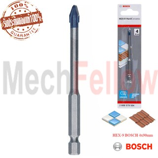 ดอกเจาะกระเบื้องและกระจก  HEX-9 BOSCH 4x90mm