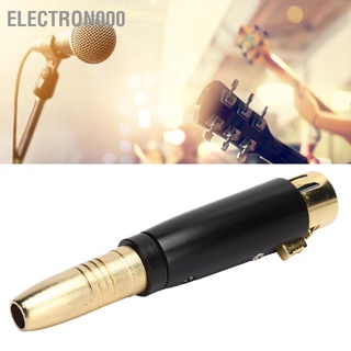 [Electron000] 6.35 มม. 1/4 "Female To 3Pin Xlr อะแดปเตอร์สายเคเบิ้ลเสียงไมค์โลหะผสมสังกะสี