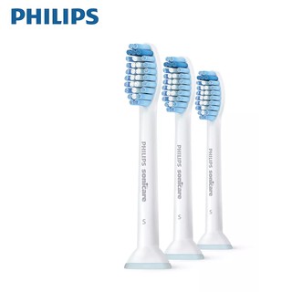 หัวแปรงสีฟันไฟฟ้า Philips-HX6053 x3 Sonicare S Sensitive Standard หัวแปรงสีฟันสำหรับโซนิค