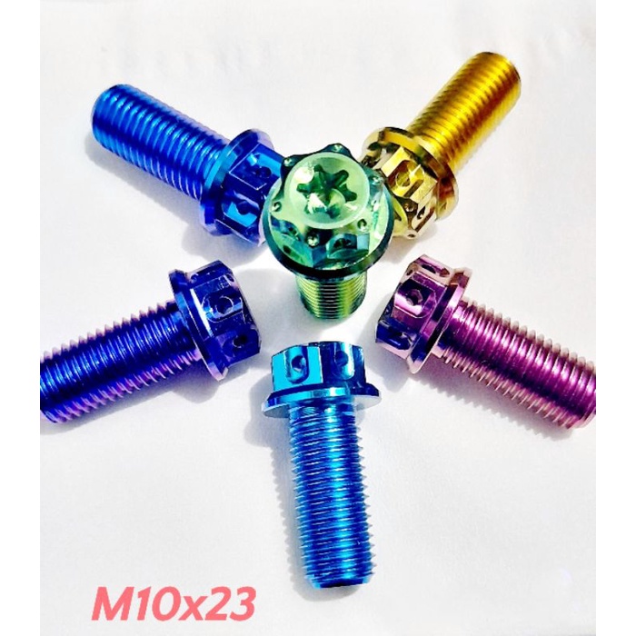 Salaya Titanium Bolt M10x23 Dart 14 ความยาว 2.3 ซม. Original Titanium Gr5