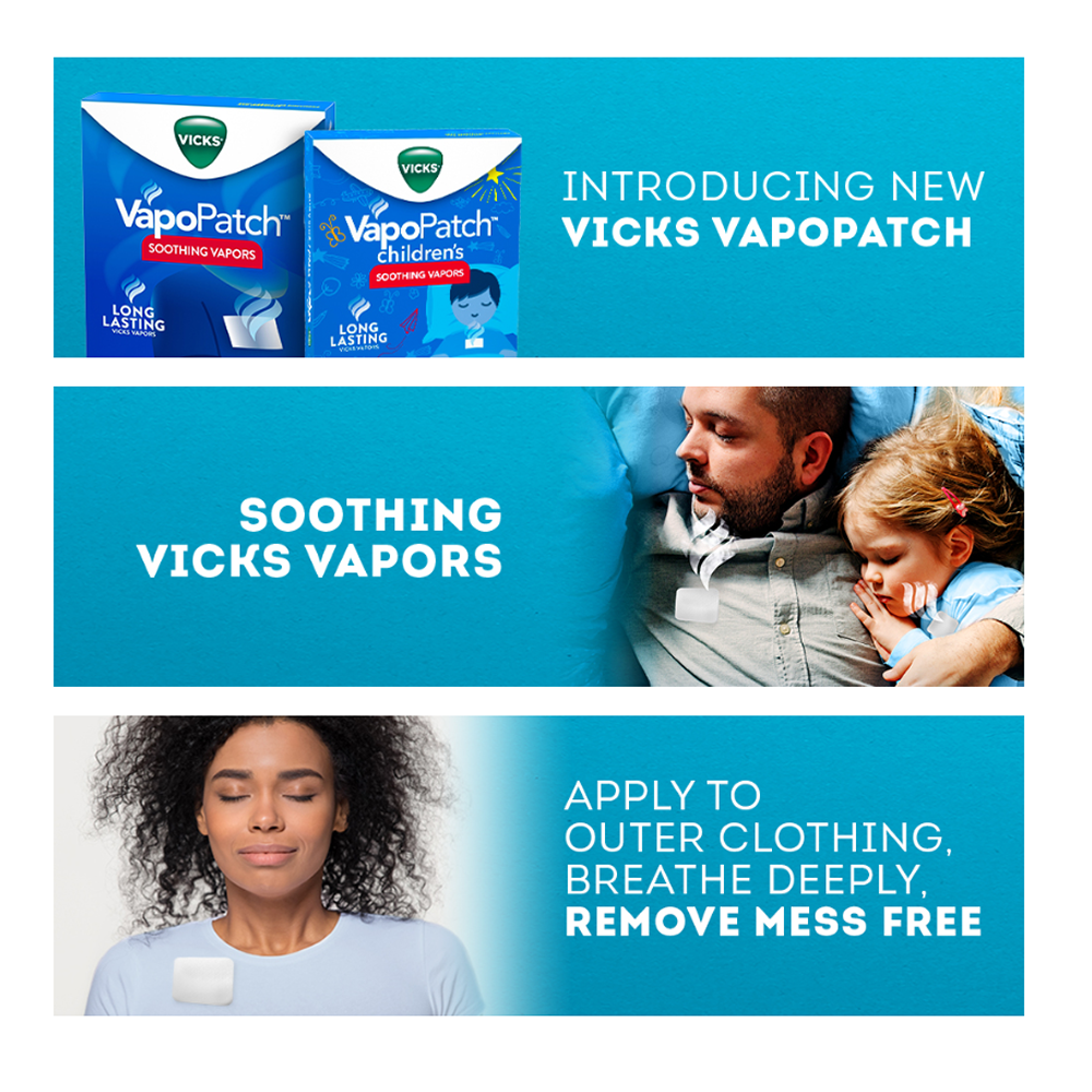 Vicks แผ่นแปะวิคส์ สติกเกอร์ หายใจโล่ง กลิ่นเมนทอล สำหรับใส่เครื่อง Vick VapoPatch Vapors Ages 6+ แบ่งขาย 1 ชิ้น - รูปที่ 2
