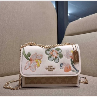 พร้อมส่ง กระเป๋าสะพาย COACH C9230 KLARE CROSSBODY IN SIGNATURE CANVAS WITH FLORAL EMBROIDERY แท้ 💯%