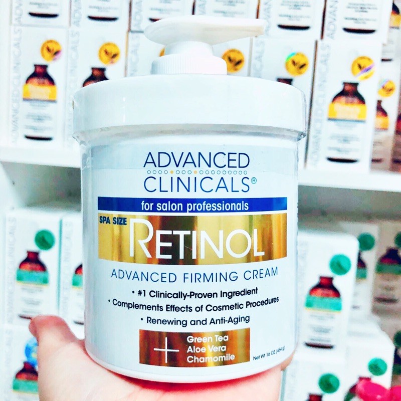 🇺🇸 Advanced Clinicals, Retinol, Advanced Firming Cream 454 g.