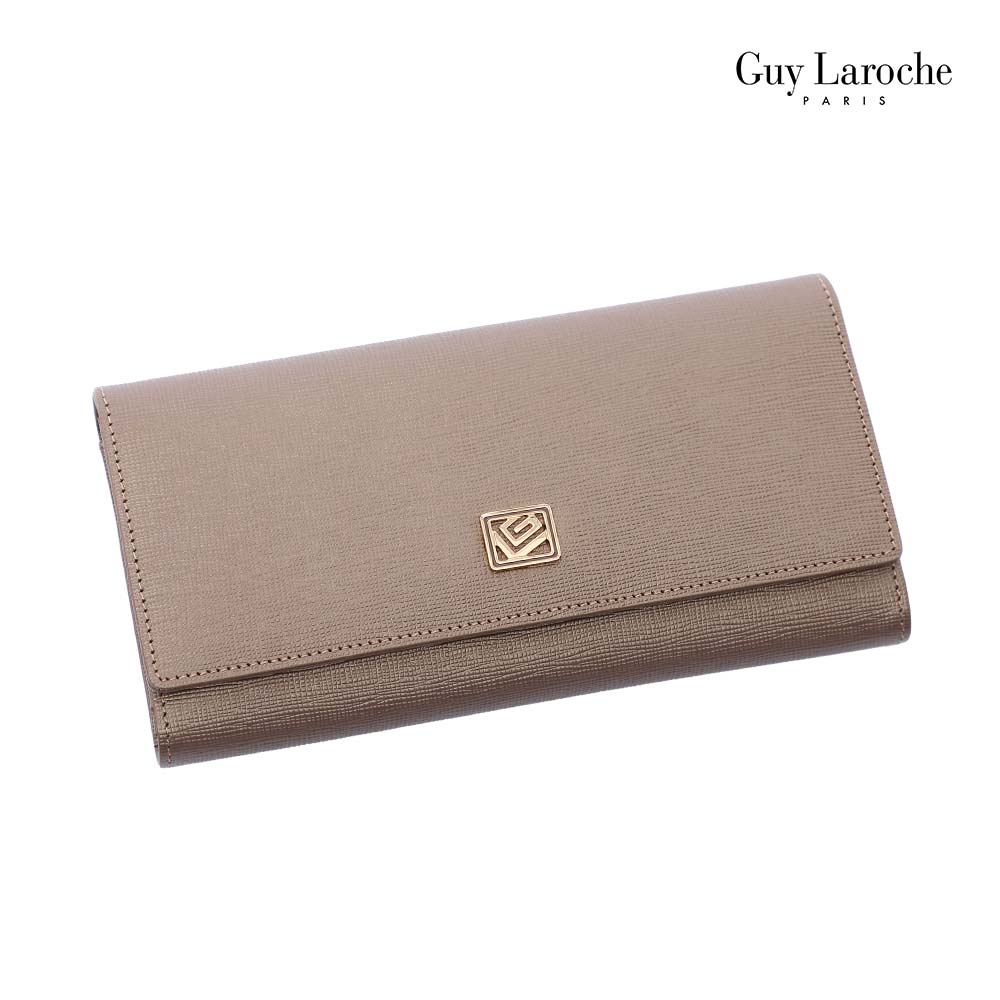 Guy Laroche กระเป๋าสตางค์ทรงยาว 3 พับ รุ่น MARGO - ( สีน้ำตาล )