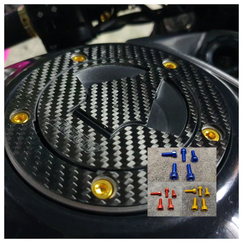 น็อตฝาถังน้ำมัน ชุด 5 ตัว สำหรับ kawasaki yamaha suzuki