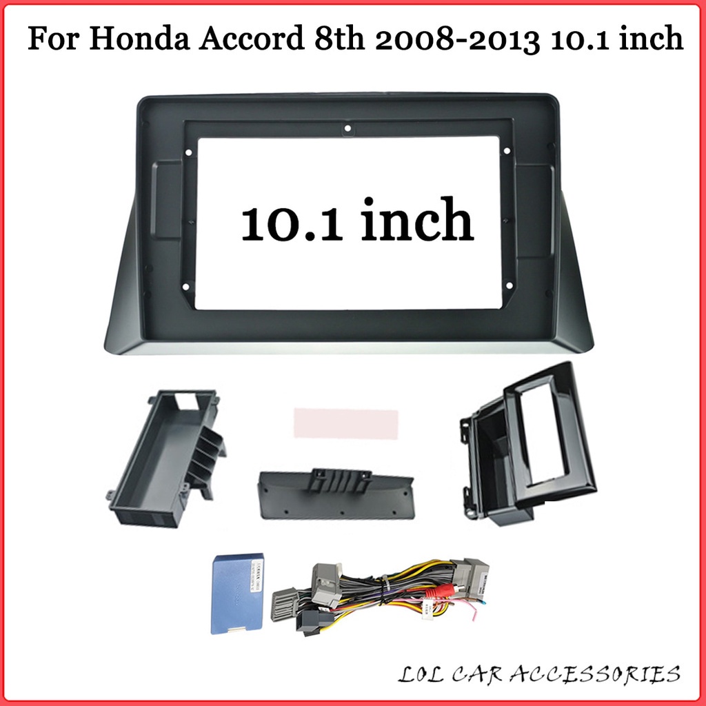 กรอบแผงแดชบอร์ดวิทยุ MP5 2din 10.1 นิ้ว สําหรับ Honda Accord 8th 2008-2013