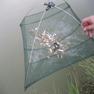 ยอ ยอปลา ยอกุ้ง สะดุ้ง จับกุ้ง อุปกรณ์จับปลา ขนาด 90x90x15 กxยxส พับเก็บง่าย พกพาสะดวก งานดี มีคุณภาพ