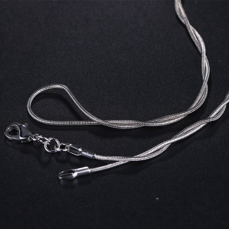 ZHOUYANG Unisex โซ่สร้อยคอที่เรียบง่ายสำหรับผู้หญิงผู้ชายสีเงินงูเชนที่แตกต่างกัน C012 เครื่องประดับของขวัญยาวแฟชั่น