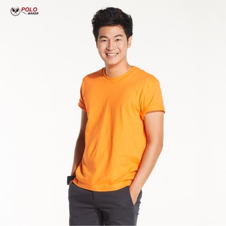 เสื้อยืดเบาสบาย Cotton100% สีส้ม TL006 - Polomaker