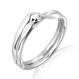 MachuSilver แหวนเงินแท้ 925 Sterling Silver แหวนเงินเกลี้ยงบิด พร้อมถุงกำมะหยี่