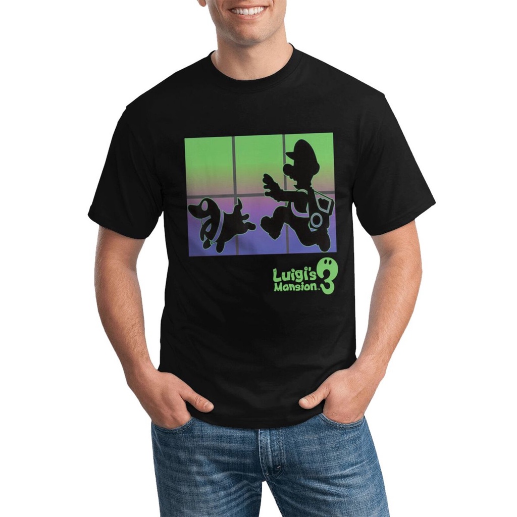Personalization Tee Luigis Mansion 3 Luigi และ Polterpup Silhouette Casual และเสื้อยืดอเนกประสงค์ Me