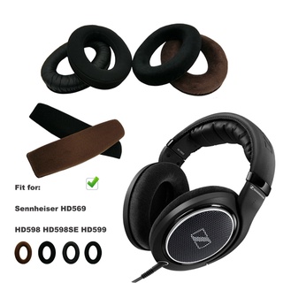 แผ่นฟองน้ําครอบหูฟัง สําหรับ Sennheiser HD559 HD569 HD598 HD599 HD598SE HD598CS HD515 HD555 HD595 HD518 1 คู่