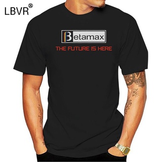 ใหม่ เสื้อยืด ผ้าฝ้าย พิมพ์ลาย Novelty Betamax The Future Is Here 70s 80s สไตล์เรโทรS-5XL