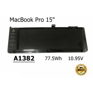 Battery รุ่น A1382 ของแท้ (สำหรับ Pro 15" Early 2011 Late 2011 Mid 2012 A1382 A1286 ) แบตเตอรี่ Laptop Battery Original