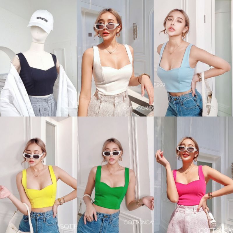 READY ALISA CROP TOP BY COTTON CANDY FASHION IMPORT WOMEN BKK