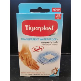 TIGERPLAST TRANSPARENT WATERPROOF พลาสเตอร์ใสกันน้ำ กว้างพิเศษ WS 25x72mm. บรรจุ 10 แผ่น