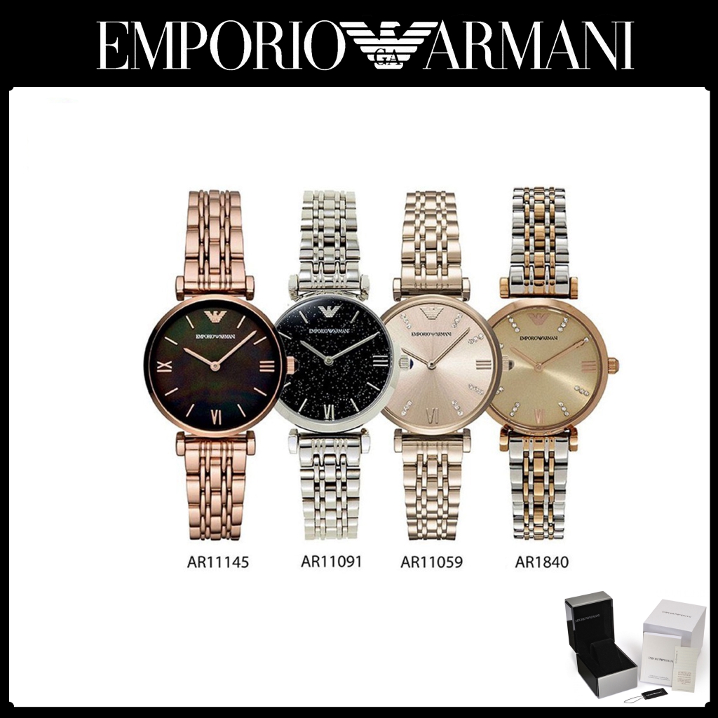 Pre mporio Armani ของแท้ AR11145 AR11091 AR11059 AR1840  32 mm-นาฬิกาแบรนด์เนมAR นาฬิกาผู้หญิงผู้ชาย