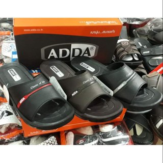 ADDA รองเท้าแตะ PU รุ่น 7C15 (สีแดง/สีดำแถบคาดเทา/น้ำตาลคาดดำ) ไซส์ 39-45 รองเท้าแตะสวม