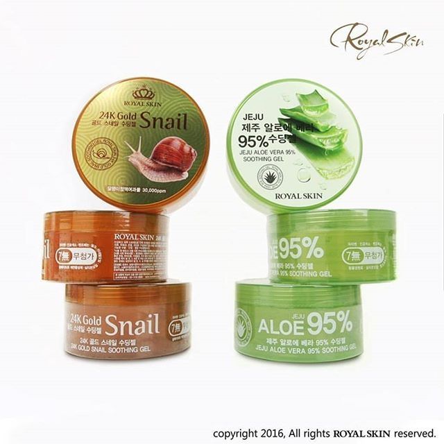 24K Gold Snail Soothing gel & Jeju Aloe vera 95% Soothing gel
