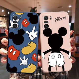 เคสโทรศัพท์มือถือ ขอบสี่เหลี่ยม ลายการ์ตูนมิกกี้เมาส์น่ารัก สําหรับ Xiaomi Redmi Note 10 Pro 9S 9A POCO X3 NFC M3 Pro 5G