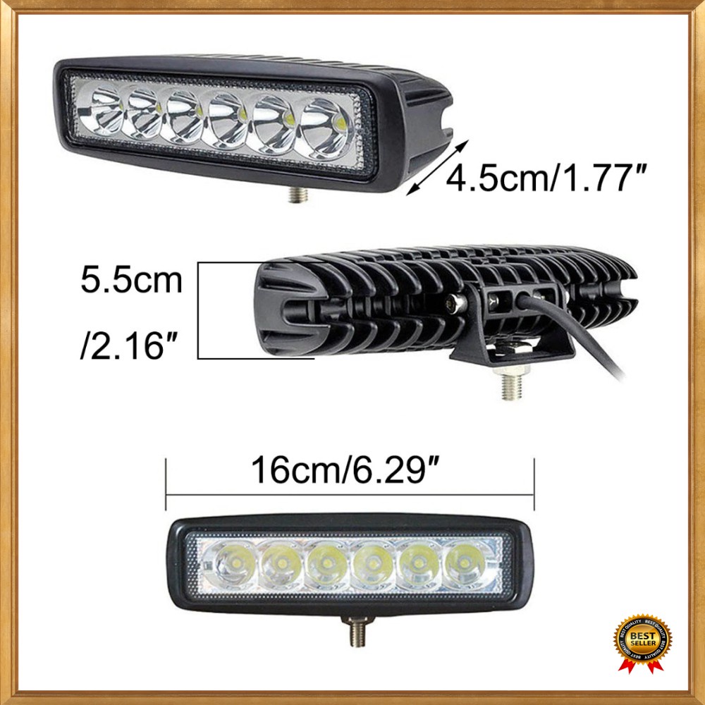 R3w สําหรับ GLOBAL 18W 1260 Lumens Offroad รถ LED ไฟหน้า - GB-L-183 - สีดํา
