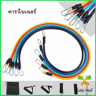 ยางยืดกล้ามเนื้อ ยางยืด สายแรงต้าน ออกกำลังกาย ครบชุด  สร้างกล้ามเนื้อ Fitness pull rope