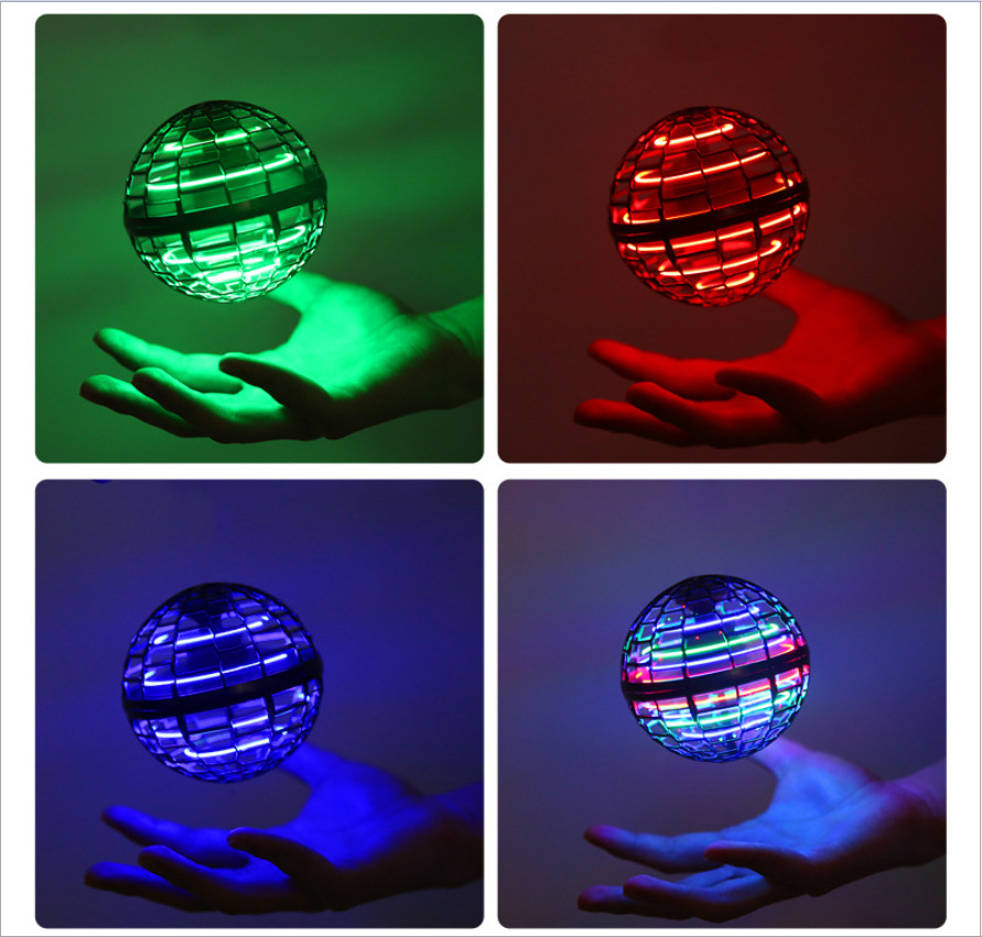 FLYNOVA PRO Flying Ball ของเล่น, Globe Shape Magic Controller Mini Drone Flying ของเล่นไฟ LED สําหรั