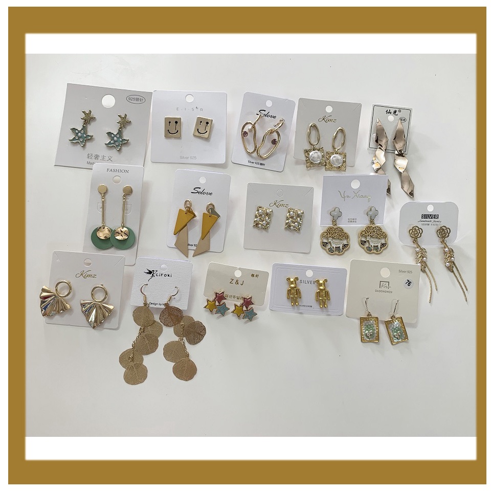 2.U Cottage Gold Geometric Jewelry Ear Stud ต่างหูแฟชั่น