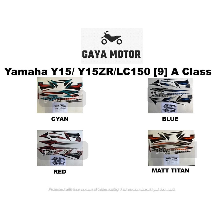 Yamaha Y15/ Y15ZR/LC150 [9] สติ๊กเกอร์ตัวคลาส