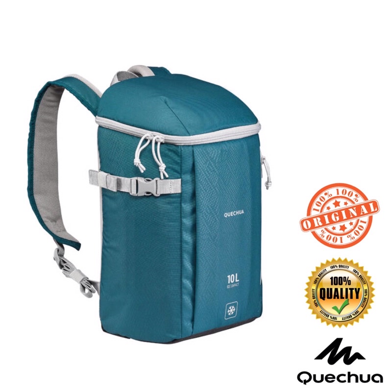 กระเป๋าเก็บอุณหภูมิสะพายหลัง รุ่น Compact Ice ขนาด 10 ลิตร (สีฟ้า) QUECHUA