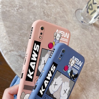 สำหรับ OPPO Realme 3 3 pro 5 5s 5i 5 Pro Narzo 20pro เคสโทรศัพท์พร้อมการ์ตูน kaws ภาพวาดรอยยิ้มกันกระแทกฝาหลังแบบนุ่มกล้องรูปแบบซิลิโคนแบบเต็มตัวป้องกันเลนส์เคสเคสน่ารัก