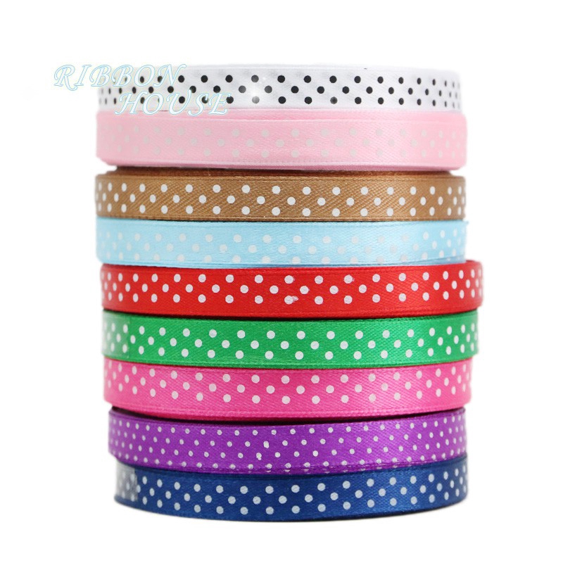 (25หลา/ม้วน) 10มม ริบบิ้นกรอสเกรนขายส่งห่อของขวัญตกแต่งริบบิ้นคริสต์มาส