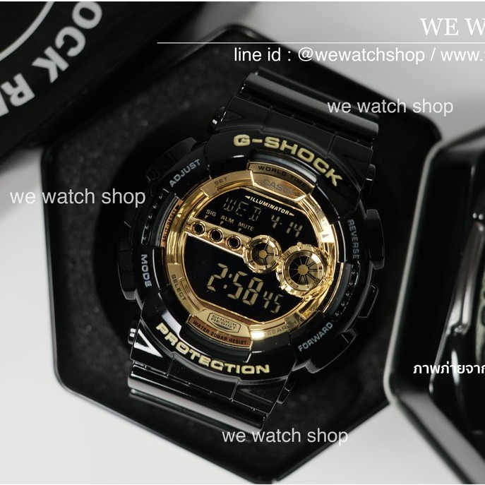 รับประกันศูนย์ไทย (CMG) G-SHOCK ของเเท้ CMG รุ่น GD-100GB-1DR สีดำ ทอง รับประกันศูนย์ CMG / GD-100GB
