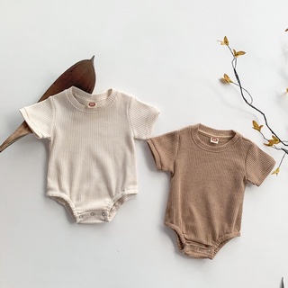 Baby Romper Cotton Casual Style Simple Short Sleeve Baby Bodysuit Jumpsuit One-piece Baby Clothes