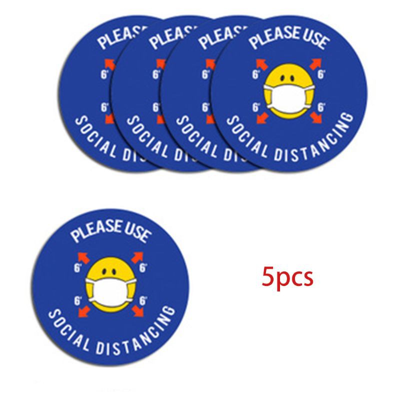 5PCS KEEP YOUR DISTANCE - SOCIAL DISTANCING SIGN PVC Boards Stickers ...