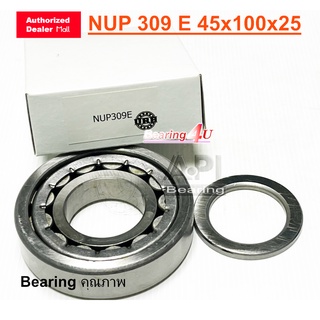 URB NUP309 ( 45 x 100 x 25 mm.) NUP309E ลูกปืนเม็ดหมอน แถวเดียว Cylindrical Roller Bearing = 1 ตลับ