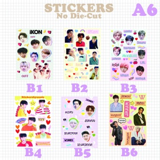 สติ๊กเกอร์ IKon/winner/TXT/MonstaX (no die-cut) ขาวมัน A6
