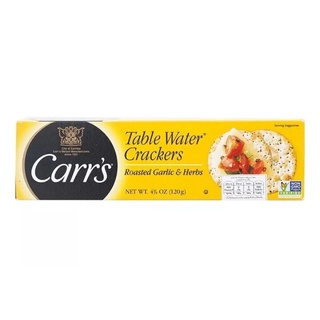 แครกเกอร์รสกระเทียมย่างและสมุนไพร Carr Water Table Roasted Garlic &amp; Herbs Cracker 125g