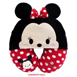 [ลิขสิทธิ์แท้ ส่งฟรี] หมอนรองคอ มินนี่ เม้าส์ Minnie Mouse ซูมซูม Tsum Tsum