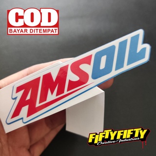 สติกเกอร์เคลือบเงา พิมพ์ลาย AMS OIL สําหรับติดตกแต่งหมวกกันน็อครถจักรยานยนต์