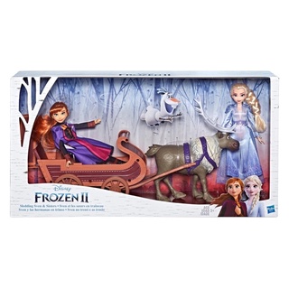 ตุ๊กตาแอลซ่าและอันนา👑Disney Frozen Sledding Sven and Sisters Elsa and Anna Fashion Dolls สินค้าลิขสิทธิ์แท้