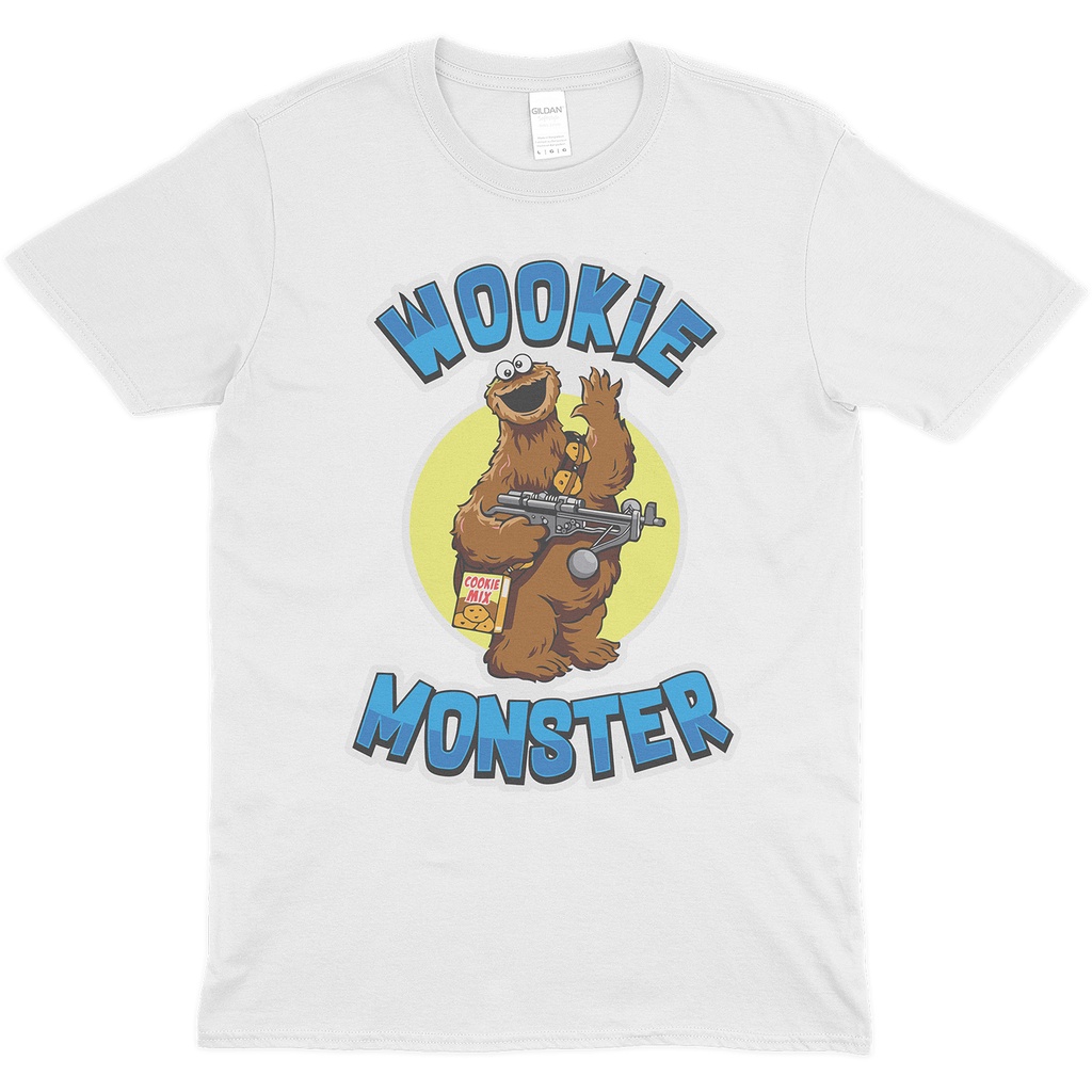 ภาพยนตร์คุณภาพสูงเสื้อพิมพ์ที่กําหนดเอง Streetwear Sesame Street Wookie Monster Styled Tshirt Design