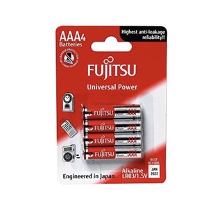 ถ่านFujitsu alkaline แพค4ก้อน หมดอายุปี2027 ของแท้