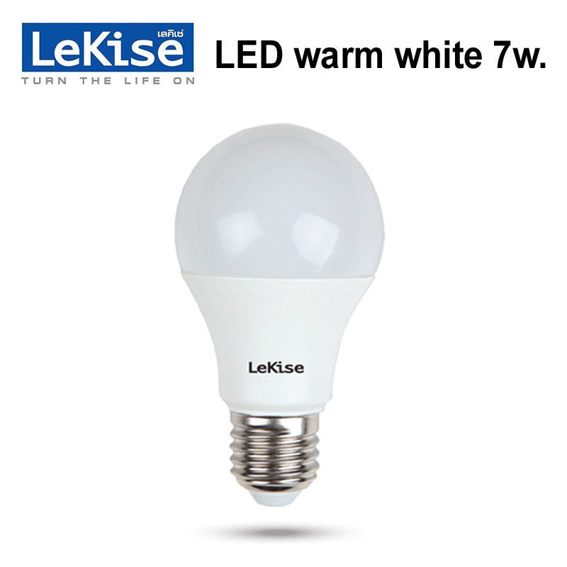 LEKISEหลอดไฟLED E27 A60 Warm White 7W