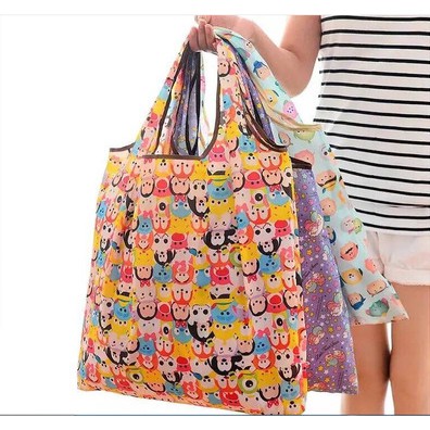 กระเป๋ารีไซเคิลแบบพับได้ Eco Tote Bag เปลี่ยนถุงพลาสติก NTUC