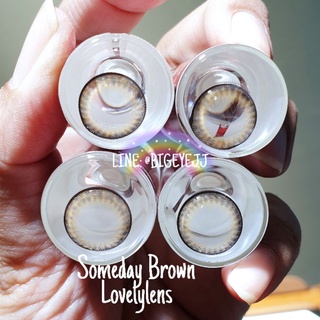 (บิ๊กอาย ตาโต) รุ่น Someday Brown แบรนด์ Lovelylens  คอนแทคเลนส์ สีน้ำตาล มาใหม่ ตาหวาน ตาวาว