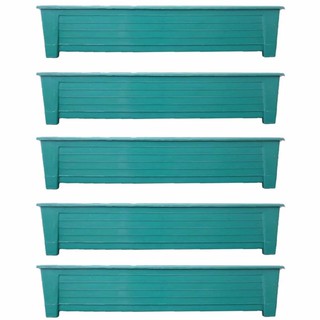 papamami plastic planting troughs กระถางดอกไม้- สีเขียวเข้ม 75cm (5อัน)