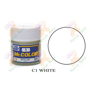 สีสูตรทินเนอร์ Mr.hobby Mr.color C1 White Gloss 10ml