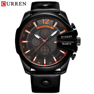 Men Luxury Brand CURREN New Fashion Casual Sports Watches Modern Design Quartz Wrist Watch Genuine Leather Strap Male Cl